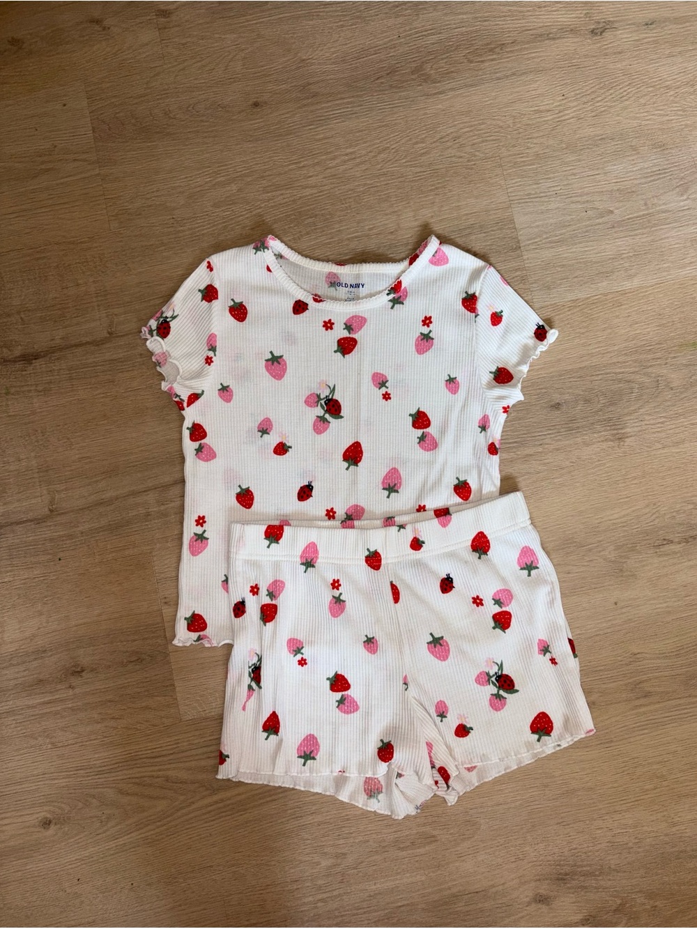 Old Navy Short-Sleeve Strawberry Print Pajama Set